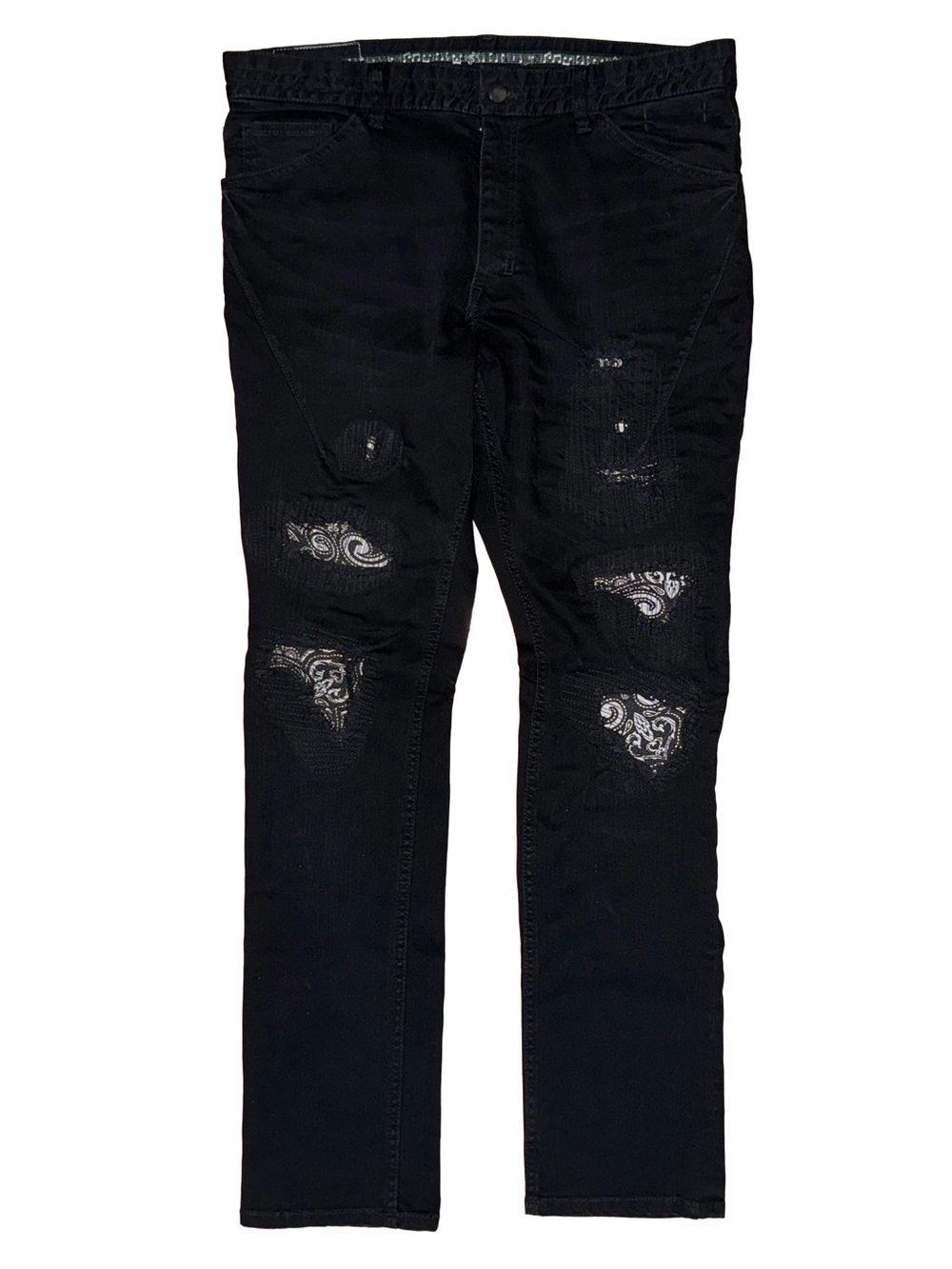 Number Nine Paisley Sashiko Jeans